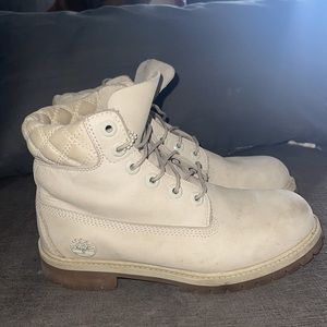 Grey Timberland suede boots